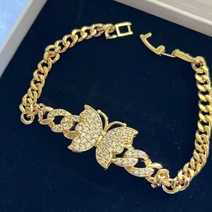 18k Gold Filled Monarch Butterfly Bracelet
